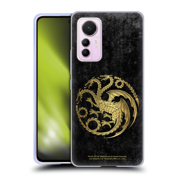 House Of The Dragon: Television Series Season 2 Graphics Gold Targaryen Logo Soft Gel Case for Xiaomi 12 Lite