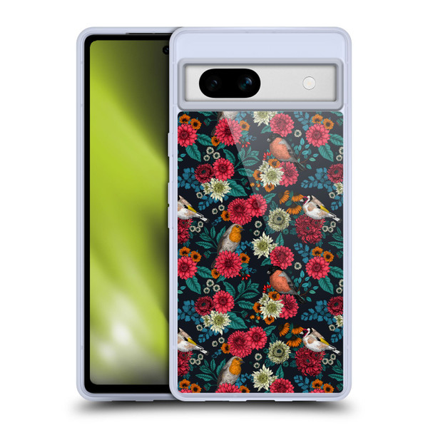 Katerina Kirilova Graphics Garden Birds Soft Gel Case for Google Pixel 7a