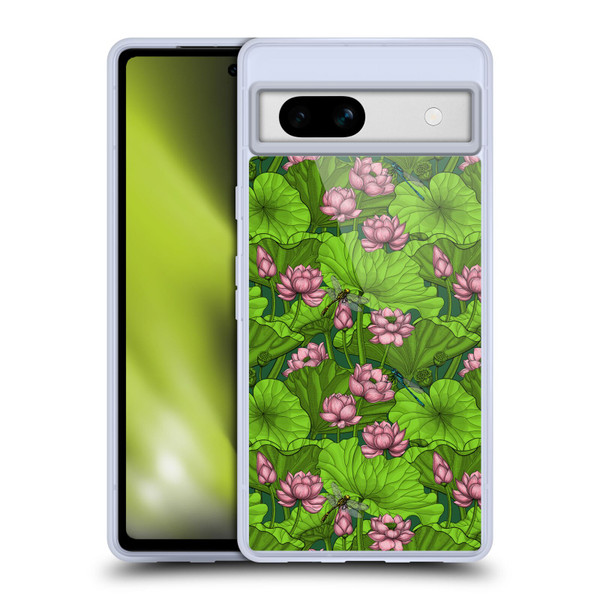 Katerina Kirilova Graphics Lotus Garden Soft Gel Case for Google Pixel 7a