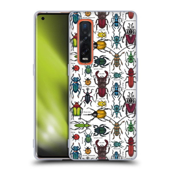Katerina Kirilova Graphics Beetles Soft Gel Case for OPPO Find X2 Pro 5G