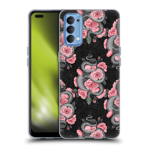 Katerina Kirilova Graphics Snakes And Roses Soft Gel Case for OPPO Reno 4 5G