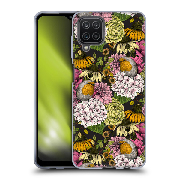 Katerina Kirilova Graphics Robins In The Garden Soft Gel Case for Samsung Galaxy A12 (2020)