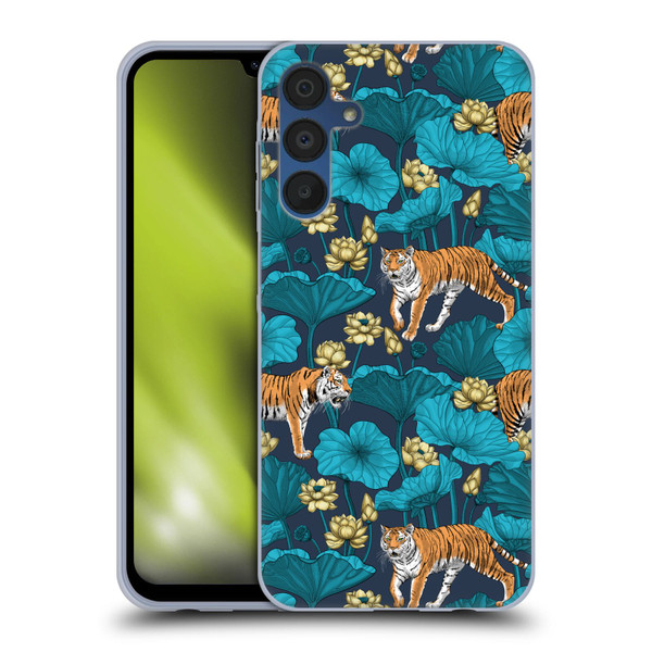 Katerina Kirilova Graphics Tigers In Lotus Pond Soft Gel Case for Samsung Galaxy A15