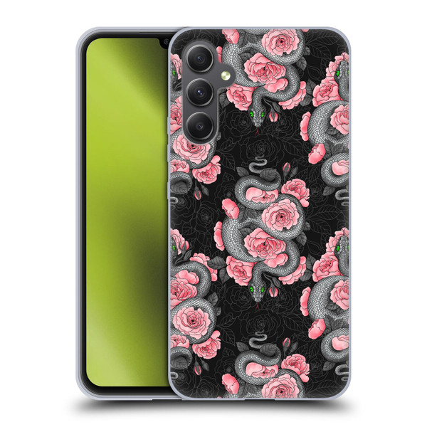 Katerina Kirilova Graphics Snakes And Roses Soft Gel Case for Samsung Galaxy A34 5G