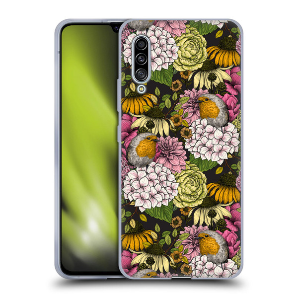 Katerina Kirilova Graphics Robins In The Garden Soft Gel Case for Samsung Galaxy A90 5G (2019)