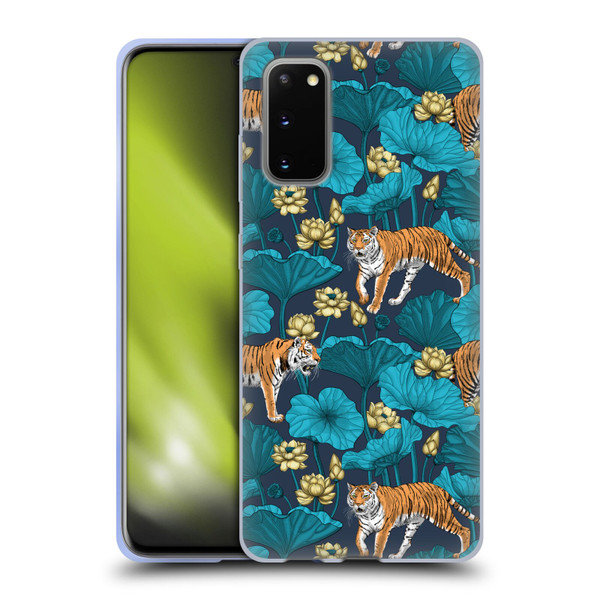 Katerina Kirilova Graphics Tigers In Lotus Pond Soft Gel Case for Samsung Galaxy S20 / S20 5G