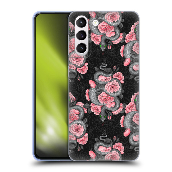 Katerina Kirilova Graphics Snakes And Roses Soft Gel Case for Samsung Galaxy S21 5G