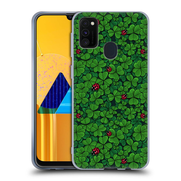 Katerina Kirilova Graphics The Lucky Clover Soft Gel Case for Samsung Galaxy M30s (2019)/M21 (2020)