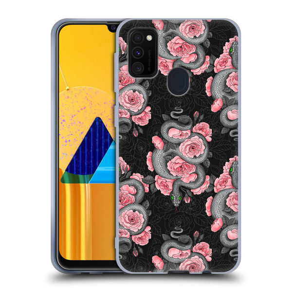 Katerina Kirilova Graphics Snakes And Roses Soft Gel Case for Samsung Galaxy M30s (2019)/M21 (2020)