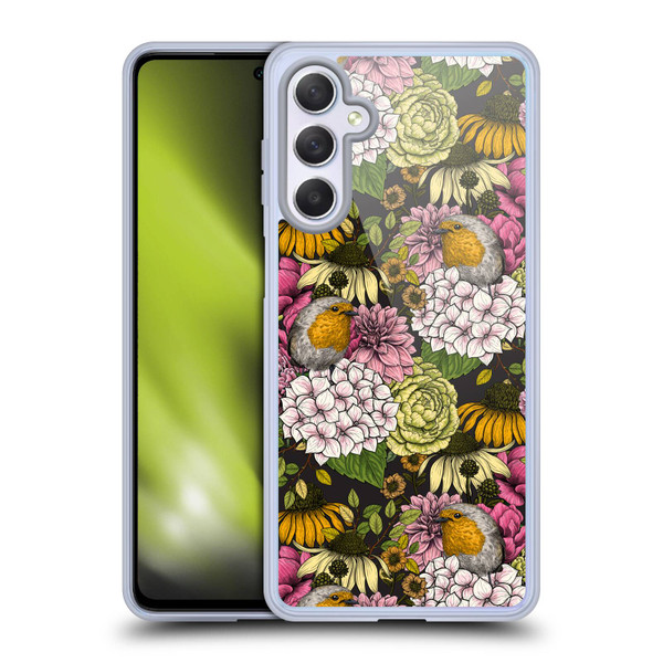 Katerina Kirilova Graphics Robins In The Garden Soft Gel Case for Samsung Galaxy M54 5G