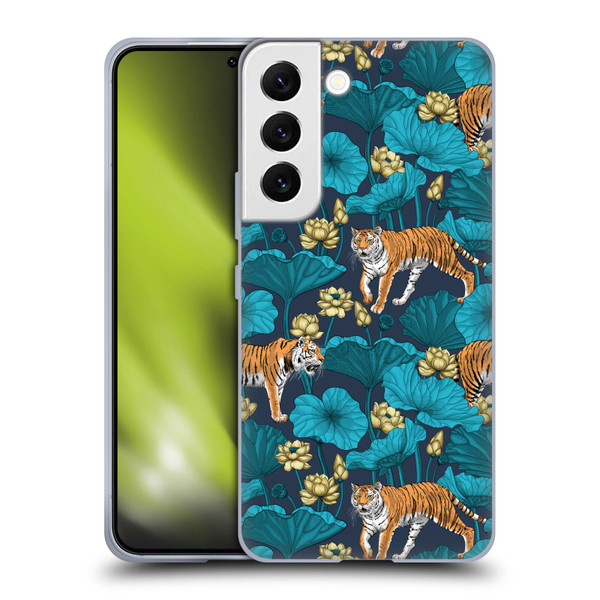 Katerina Kirilova Graphics Tigers In Lotus Pond Soft Gel Case for Samsung Galaxy S22 5G