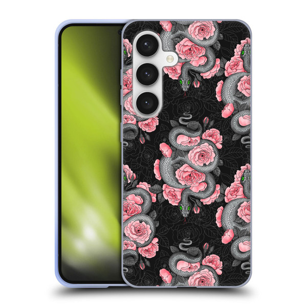 Katerina Kirilova Graphics Snakes And Roses Soft Gel Case for Samsung Galaxy S24 5G
