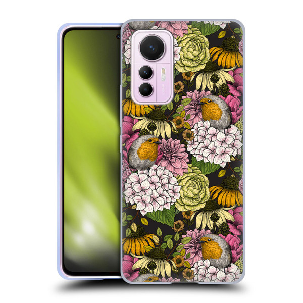 Katerina Kirilova Graphics Robins In The Garden Soft Gel Case for Xiaomi 12 Lite
