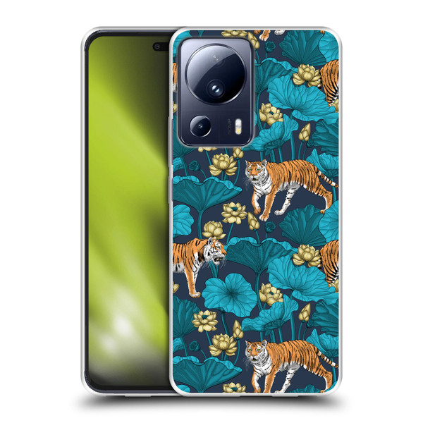 Katerina Kirilova Graphics Tigers In Lotus Pond Soft Gel Case for Xiaomi 13 Lite 5G