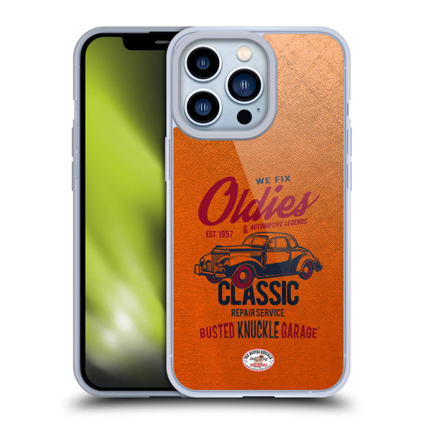 Busted Knuckle Garage Graphics Classic Soft Gel Case for Apple iPhone 13 Pro