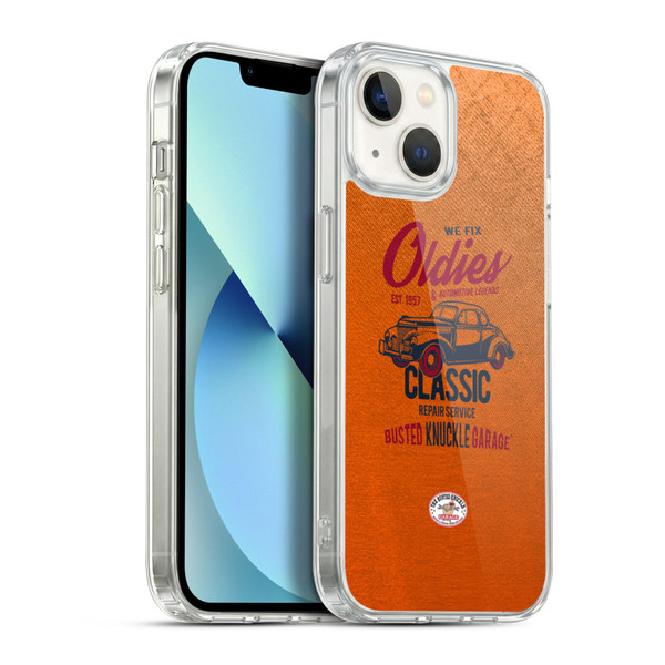Busted Knuckle Garage Graphics Classic Soft Gel Case for Apple iPhone 13