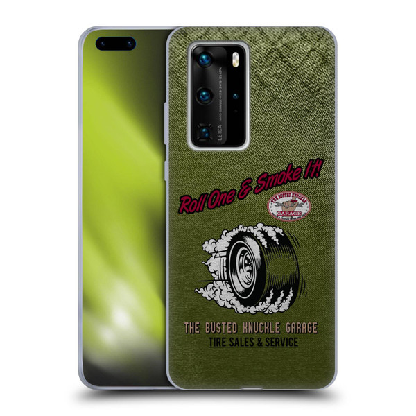 Busted Knuckle Garage Graphics Tire Soft Gel Case for Huawei P40 Pro / P40 Pro Plus 5G