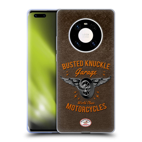 Busted Knuckle Garage Graphics Motorcycles Soft Gel Case for Huawei Mate 40 Pro 5G