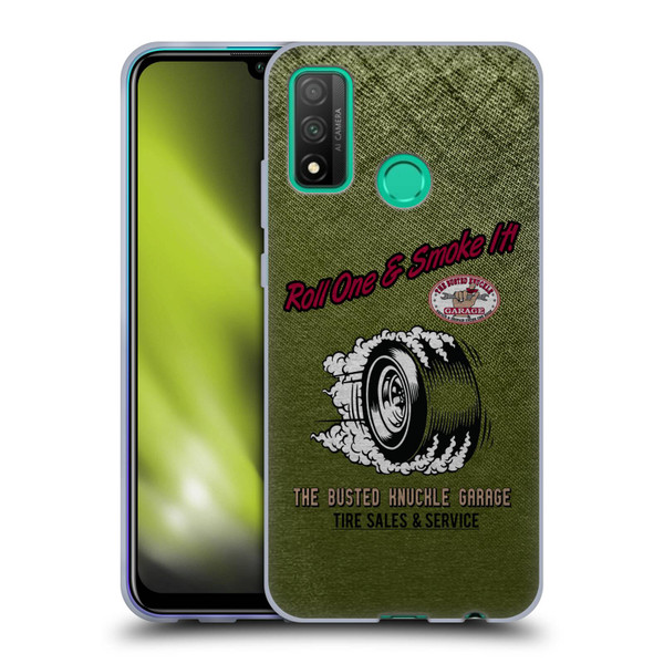 Busted Knuckle Garage Graphics Tire Soft Gel Case for Huawei P Smart (2020)