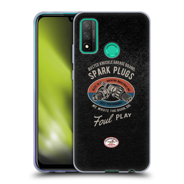 Busted Knuckle Garage Graphics Spark Plugs Soft Gel Case for Huawei P Smart (2020)