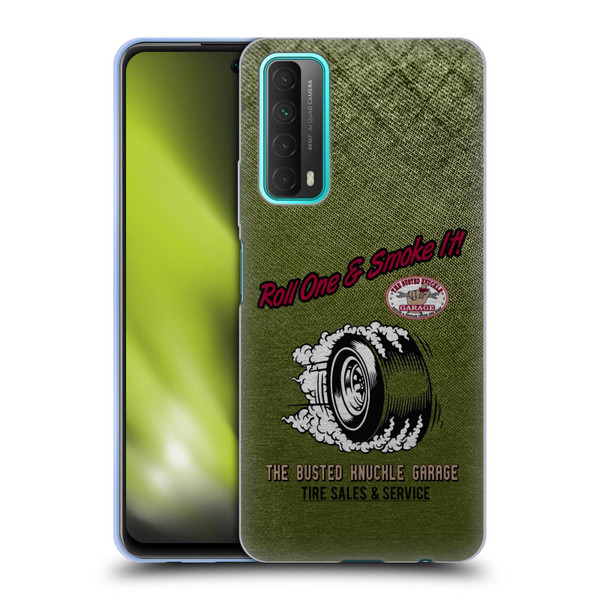 Busted Knuckle Garage Graphics Tire Soft Gel Case for Huawei P Smart (2021)