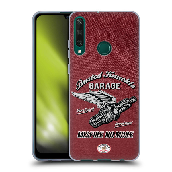 Busted Knuckle Garage Graphics Misfire Soft Gel Case for Huawei Y6p
