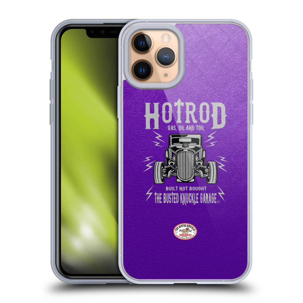 Busted Knuckle Garage Graphics Hot Rod Soft Gel Case for Apple iPhone 11 Pro