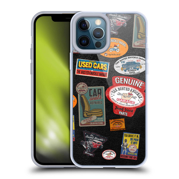 Busted Knuckle Garage Graphics Patches Soft Gel Case for Apple iPhone 12 Pro Max