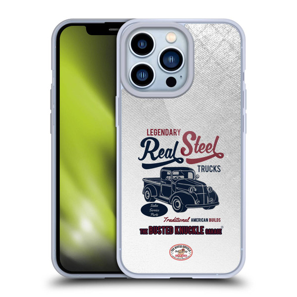 Busted Knuckle Garage Graphics Real Steel Soft Gel Case for Apple iPhone 13 Pro