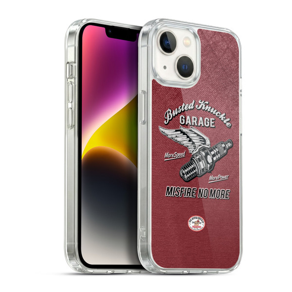 Busted Knuckle Garage Graphics Misfire Soft Gel Case for Apple iPhone 14