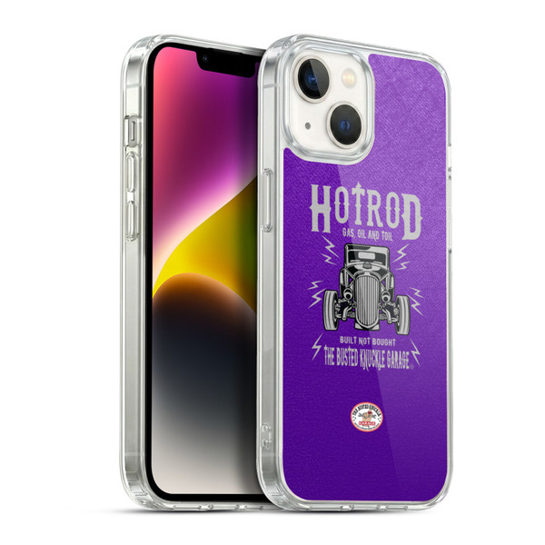 Busted Knuckle Garage Graphics Hot Rod Soft Gel Case for Apple iPhone 14
