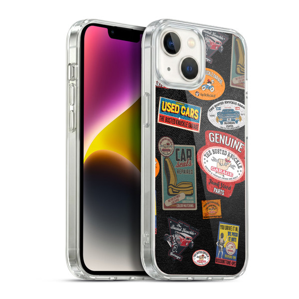 Busted Knuckle Garage Graphics Patches Soft Gel Case for Apple iPhone 14