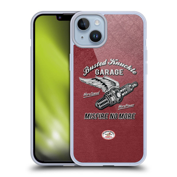 Busted Knuckle Garage Graphics Misfire Soft Gel Case for Apple iPhone 14 Plus