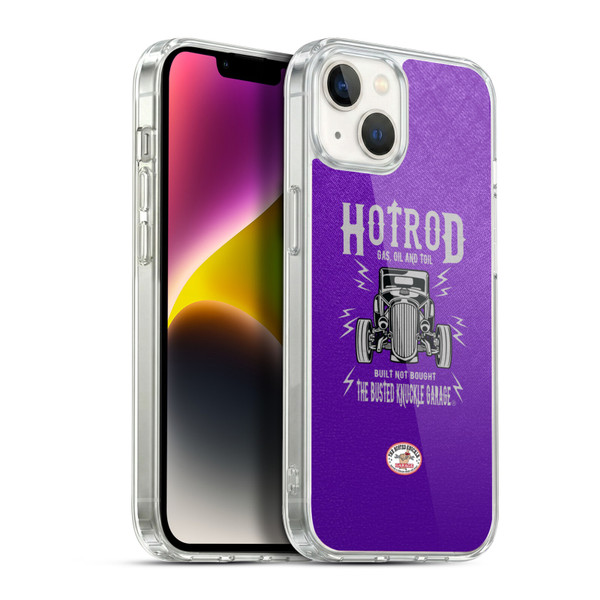 Busted Knuckle Garage Graphics Hot Rod Soft Gel Case for Apple iPhone 14 Plus & MagSafe