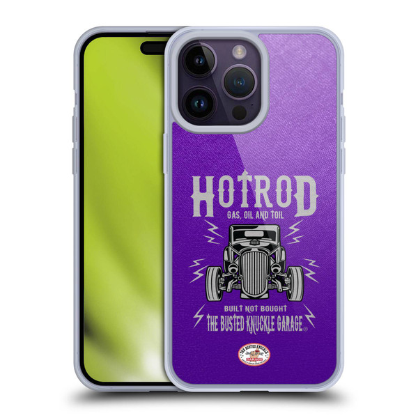 Busted Knuckle Garage Graphics Hot Rod Soft Gel Case for Apple iPhone 14 Pro Max