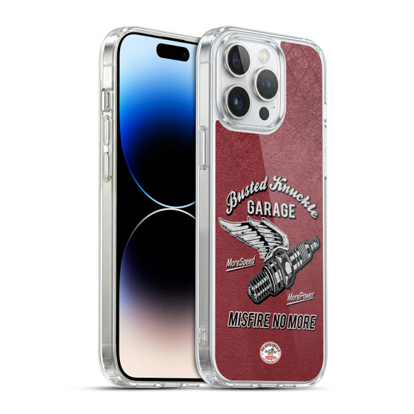 Busted Knuckle Garage Graphics Misfire Soft Gel Case for Apple iPhone 14 Pro Max & MagSafe