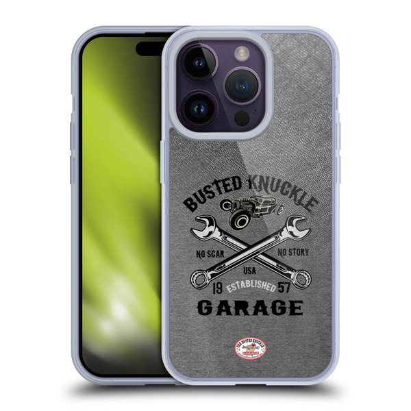Busted Knuckle Garage Graphics No Scar Soft Gel Case for Apple iPhone 14 Pro