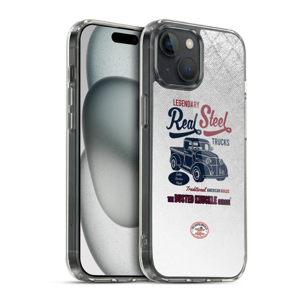 Busted Knuckle Garage Graphics Real Steel Soft Gel Case for Apple iPhone 15 & MagSafe