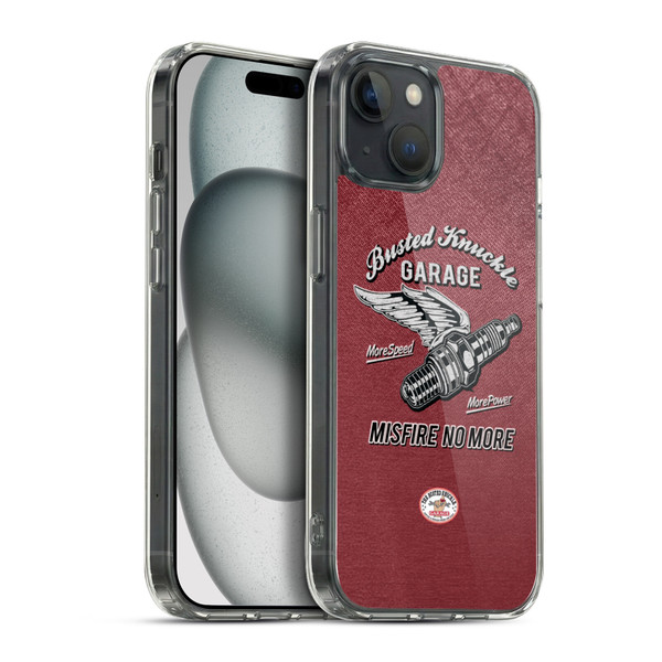 Busted Knuckle Garage Graphics Misfire Soft Gel Case for Apple iPhone 15 Plus & MagSafe