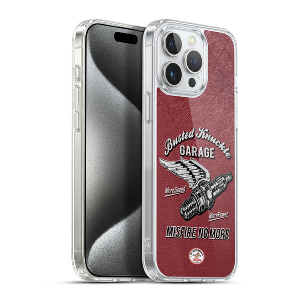 Busted Knuckle Garage Graphics Misfire Soft Gel Case for Apple iPhone 15 Pro Max & MagSafe