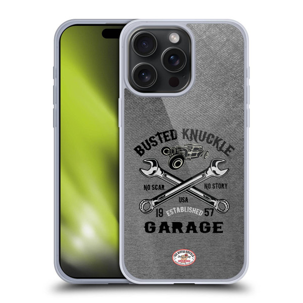Busted Knuckle Garage Graphics No Scar Soft Gel Case for Apple iPhone 15 Pro Max
