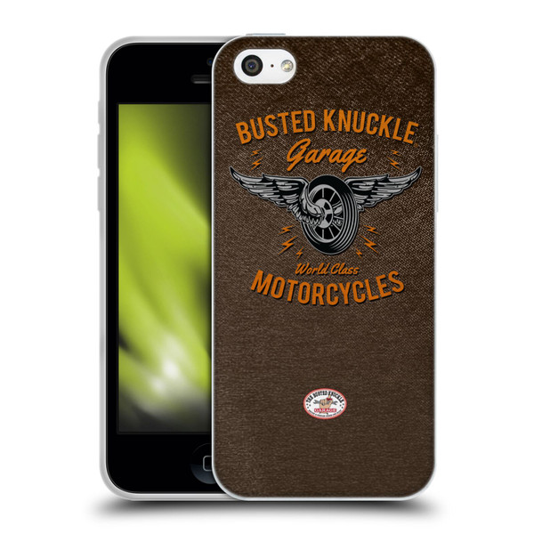 Busted Knuckle Garage Graphics Motorcycles Soft Gel Case for Apple iPhone 5c