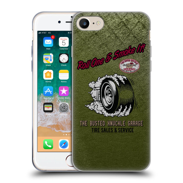 Busted Knuckle Garage Graphics Tire Soft Gel Case for Apple iPhone 7 / 8 / SE 2020 & 2022