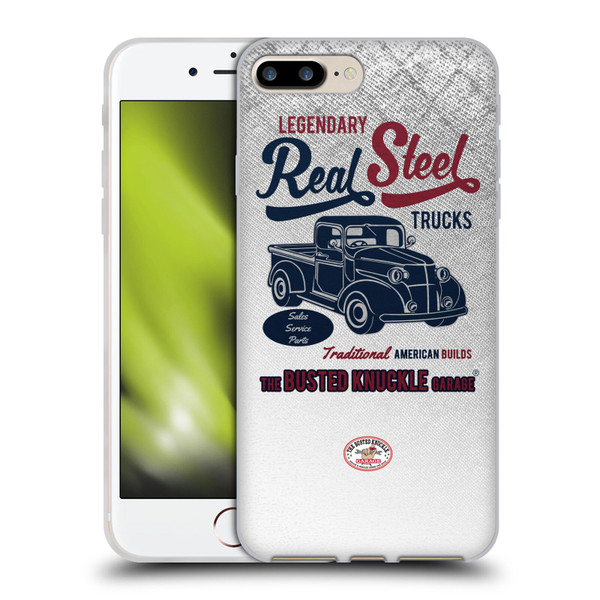 Busted Knuckle Garage Graphics Real Steel Soft Gel Case for Apple iPhone 7 Plus / iPhone 8 Plus