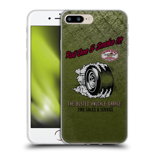 Busted Knuckle Garage Graphics Tire Soft Gel Case for Apple iPhone 7 Plus / iPhone 8 Plus