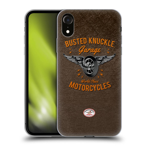 Busted Knuckle Garage Graphics Motorcycles Soft Gel Case for Apple iPhone XR