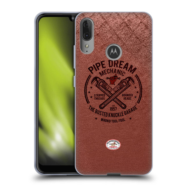 Busted Knuckle Garage Graphics Pipe Dream Soft Gel Case for Motorola Moto E6 Plus