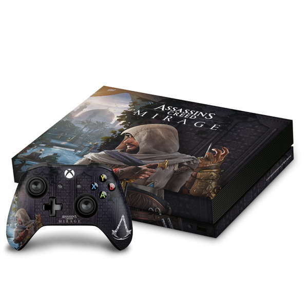 Assassin's Creed Mirage Graphics Basim Vinyl Sticker Skin Decal Cover for Microsoft Xbox One X Bundle