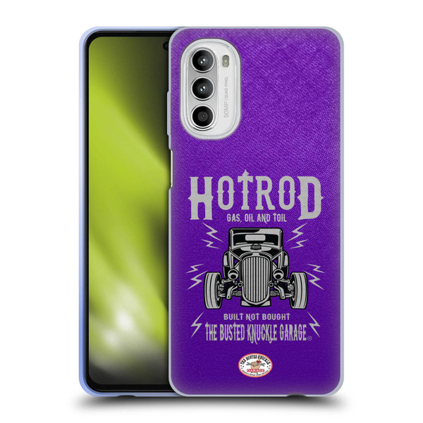Busted Knuckle Garage Graphics Hot Rod Soft Gel Case for Motorola Moto G52