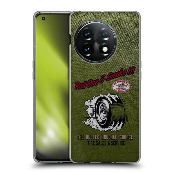 Busted Knuckle Garage Graphics Tire Soft Gel Case for OnePlus 11 5G